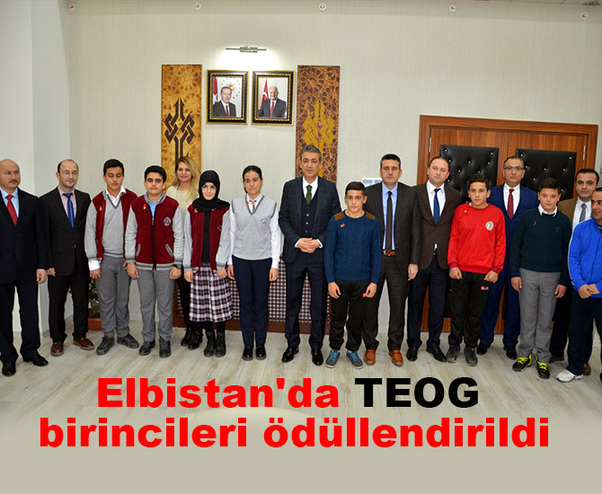 Elbistan'da TEOG birincileri ödüllendirildi