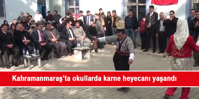 Kahramanmaraş’ta okullarda karne heyecanı yaşandı