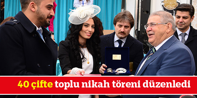 14 Şubat sevgililer günü dolayısıyla 40 çifte toplu nikah töreni düzenledi