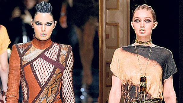 Balmain defilesine Kendall ve Gigi damgası