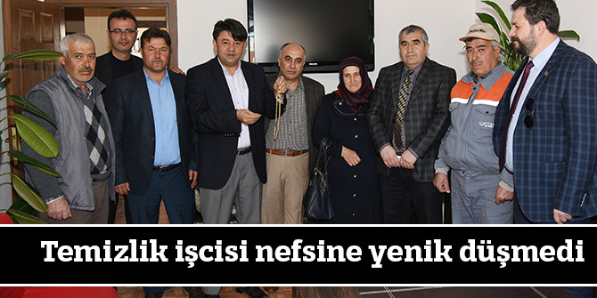 Temizlik İşçisi nefsine yenik düşmedi