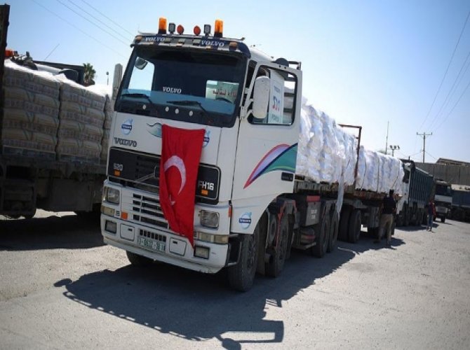 KAHRAMANMARAŞ'TAN CERABLUS'A RAMAZAN YARDIMI GÖNDERİLDİ