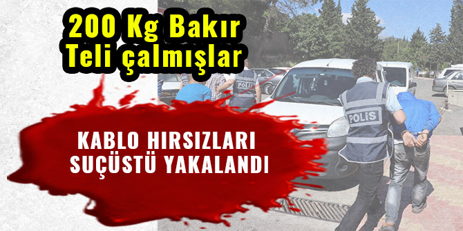 KABLO HIRSIZLARI SUÇÜSTÜ YAKALANDI