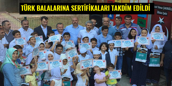 TÜRK BALALARINA SERTİFİKALARI TAKDİM EDİLDİ