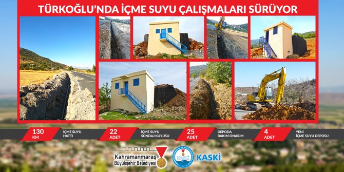 TÜRKOĞLU’NDA İÇME SUYU ÇALIŞMALARI SÜRÜYOR