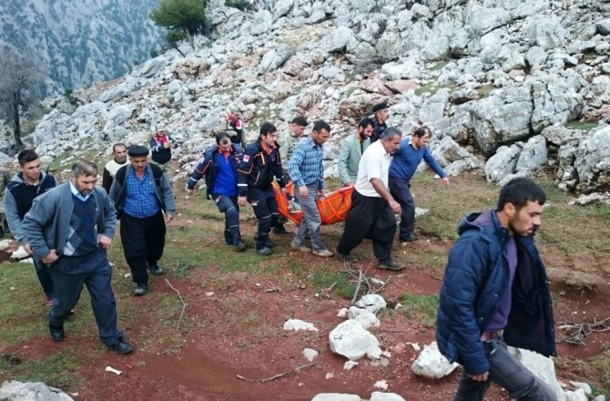 KEÇİ OTLATIRKEN KAYALIKLARDAN DÜŞTÜ