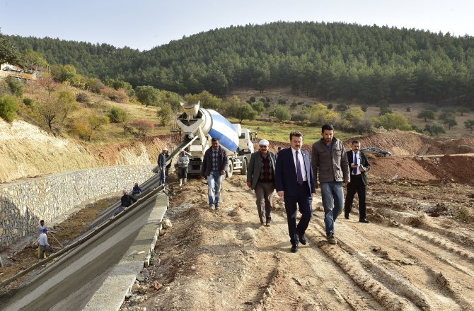 BAŞKAN ERKOÇ KUŞAKLAMA KANALINI İNCELEDİ