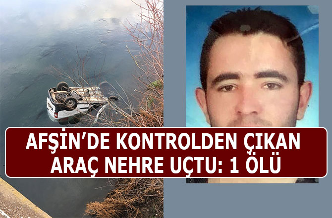 KONTROLDEN ÇIKAN ARAÇ NEHRE UÇTU: 1 ÖLÜ