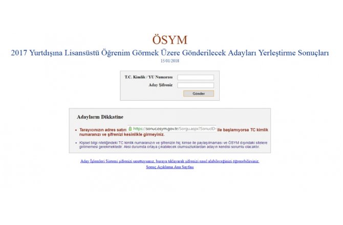 YLSY sonuçları açıkladı