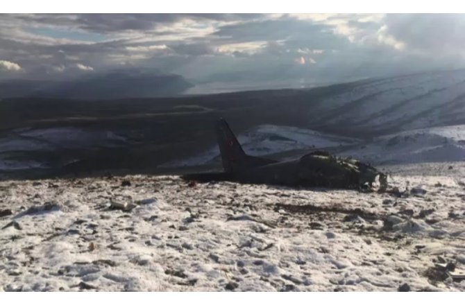 Düşen askeri uçağın enkazına ulaşmak için yol açma çalışması başlatıldı