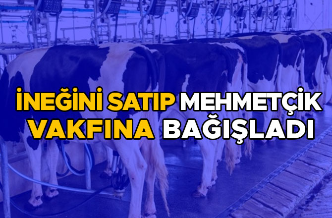 İNEĞİNİ SATIP MEHMETÇİK VAKFINA BAĞIŞLADI