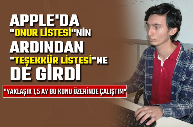 APPLE'DA "ONUR LİSTESİ"NİN ARDINDAN "TEŞEKKÜR LİSTESİ"NE DE GİRDİ 