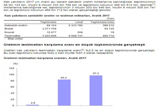 ’KATI YAKIT’ İSTATİSTİKLERİ AÇIKLANDI