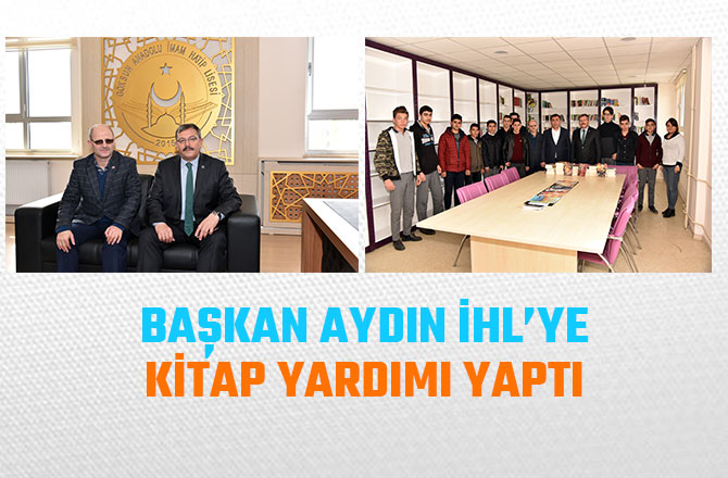 BAŞKAN AYDIN İHL’YE KİTAP YARDIMI YAPTI