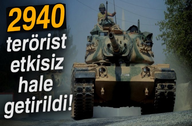 TSK SON RAKAMI AÇIKLADI: 2940 TERÖRİST!