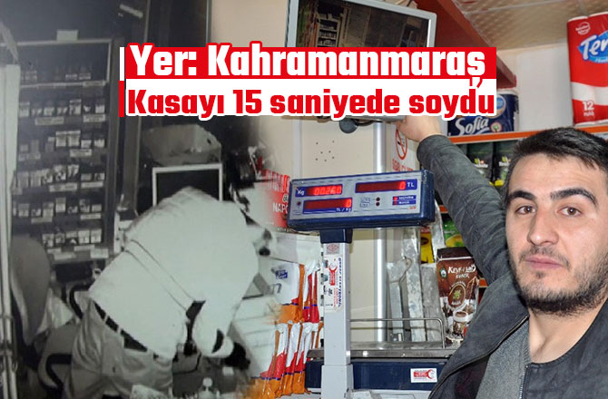 MARKETİN KASASINI 15 SANİYEDE SOYDU