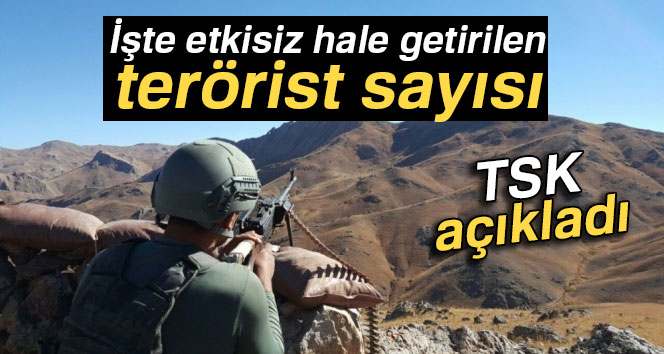 1 HAFTADA 108 TERÖRİST ETKİSİZ HALE GETİRİLDİ