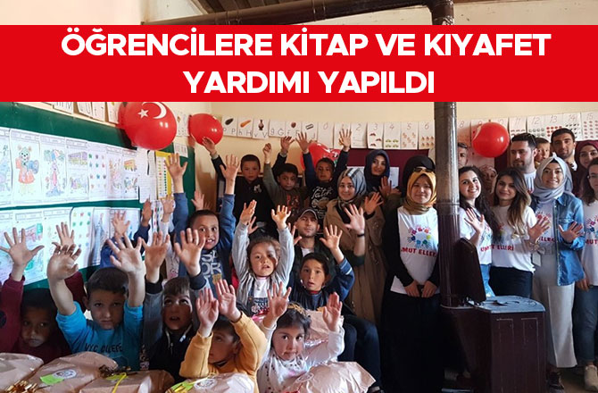 ÖĞRENCİLERE KİTAP VE KIYAFET YARDIMI YAPILDI