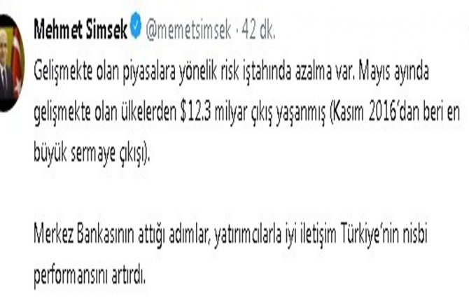 “TCMB’NİN ATTIĞI ADIMLAR TÜRKİYE’NİN NİSBİ PERFORMANSINI ARTIRDI”