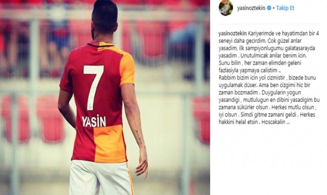 Yasin Öztekin’den veda mesajı