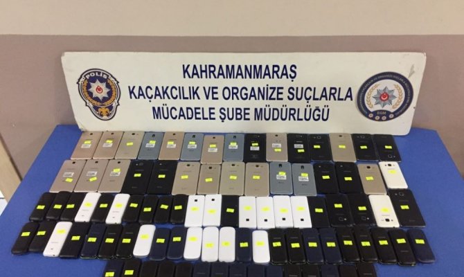 Kahramanmaraş’ta 91 adet kaçak telefon ele geçirildi