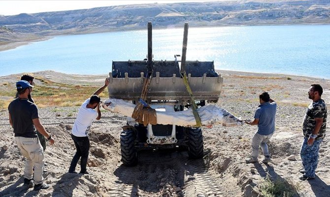 7,5 milyon yıllık fosiller özel yöntemle taşındı