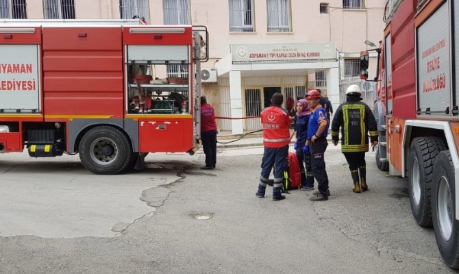 Cezaevinde yangın tatbikatı