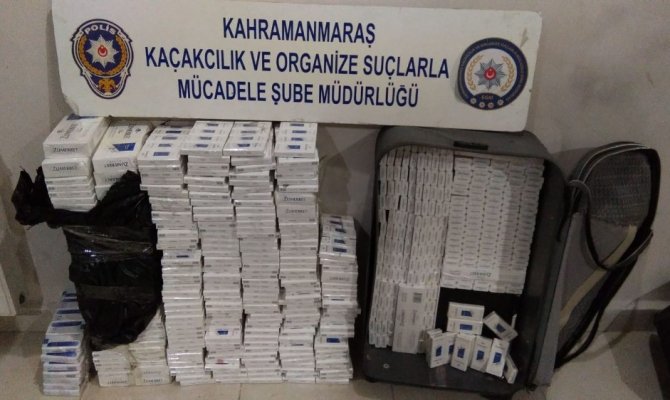 Kahramanmaraş’ta bin 860 paket kaçak sigara ele geçirildi