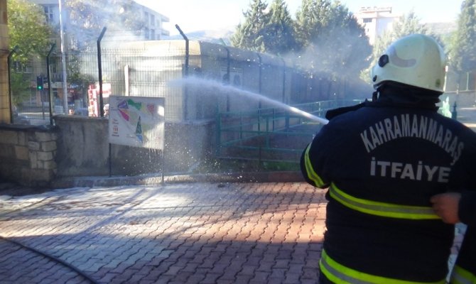 Kahramanmaraş’ta trafo yangını korkuttu