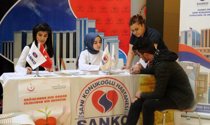 Organ Nakli Merkezi Ekibi, Sanko Park Avm’de Bilgilendirme Yapıyor