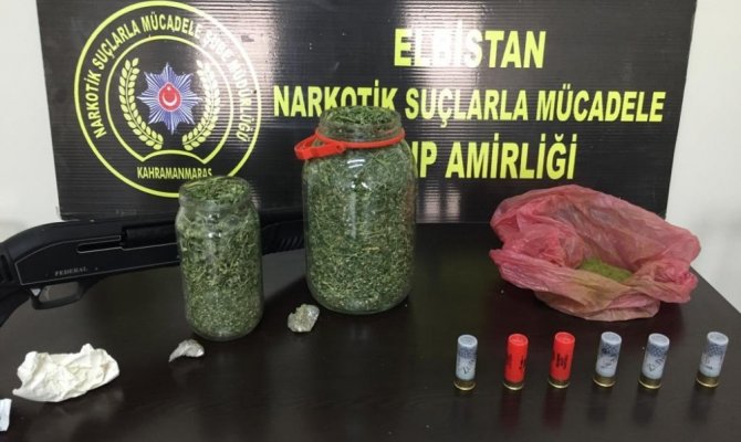 Elbistan'da turşu bidonundan uyuşturucu çıktı