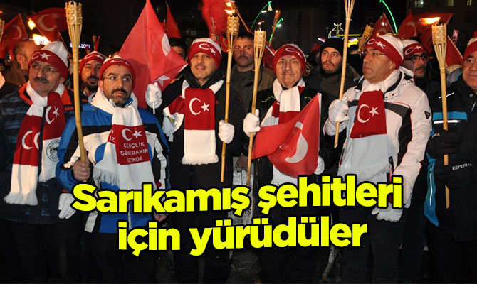 Sarıkamış şehitleri için yürüdüler