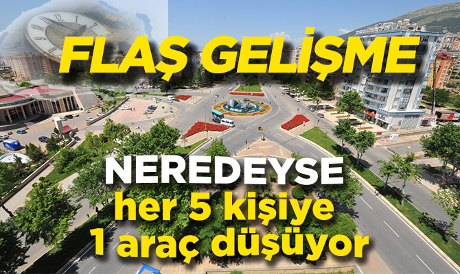 Neredeyse her 5 kişiye 1 araç düşüyor