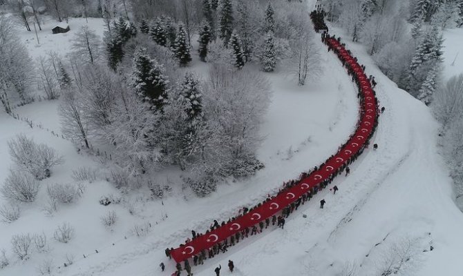 Sarıkamış şehitlerini Trabzon'da da unutmadılar