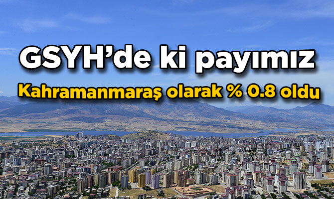 GSYH’de ki payımız Kahramanmaraş olarak % 0.8 oldu