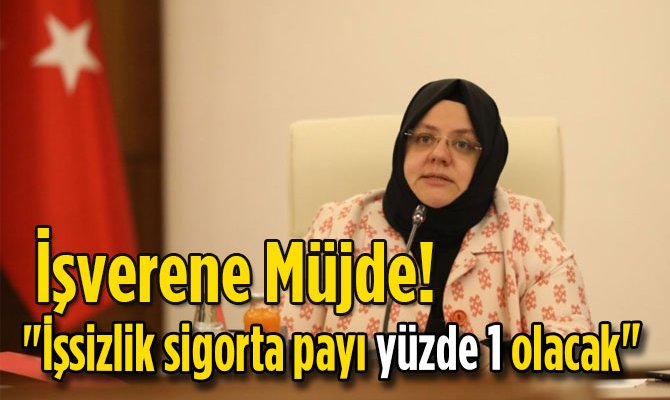 "İşsizlik sigorta payı yüzde 1 olacak"