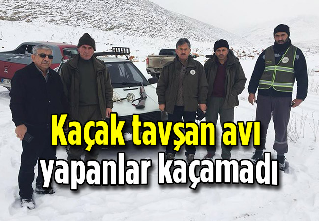 Kaçak tavşan avı yapanlar kaçamadı