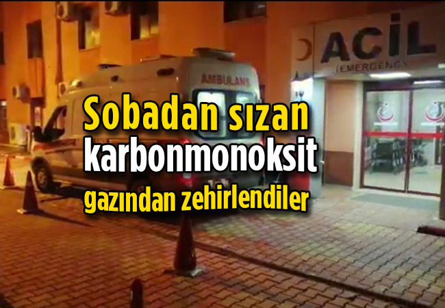 Sobadan sızan karbonmonoksit gazından zehirlendiler