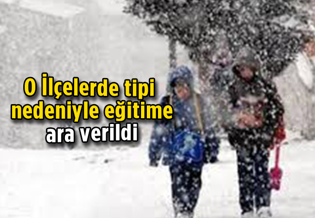 O İlçelerde tipi nedeniyle eğitime ara verildi