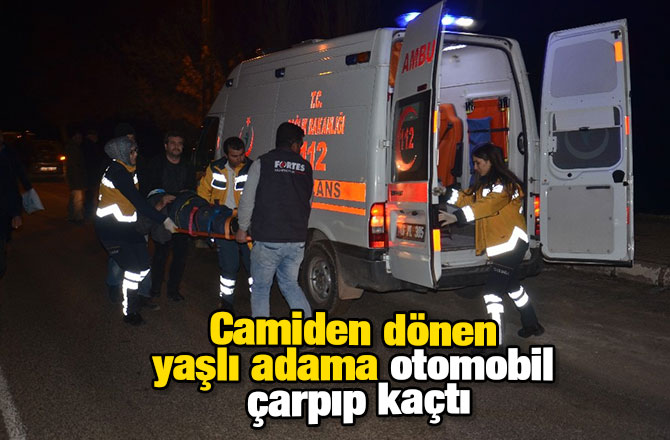 Camiden dönen yaşlı adama otomobil çarpıp kaçtı