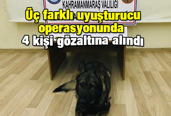 Üç farklı uyuşturucu operasyonunda 4 kişi gözaltına alındı