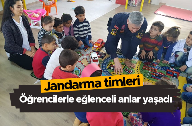 Jandarma timleri, ana sınıfı öğrencileri ile eğlenceli anlar yaşadı