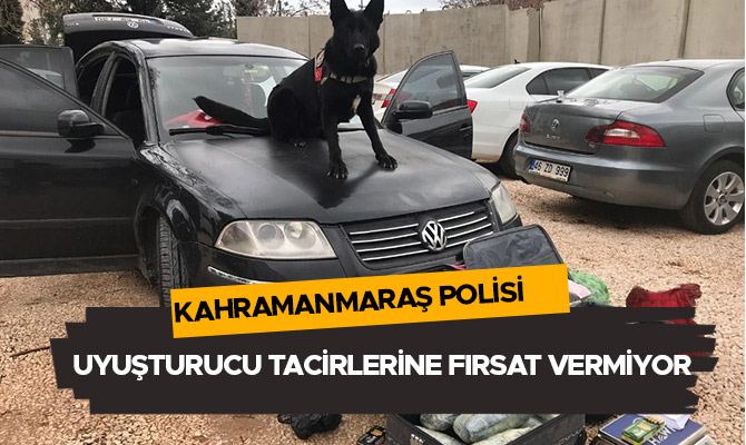 Kahramanmaraş polisi uyuşturucu tacirlerine fırsat vermiyor