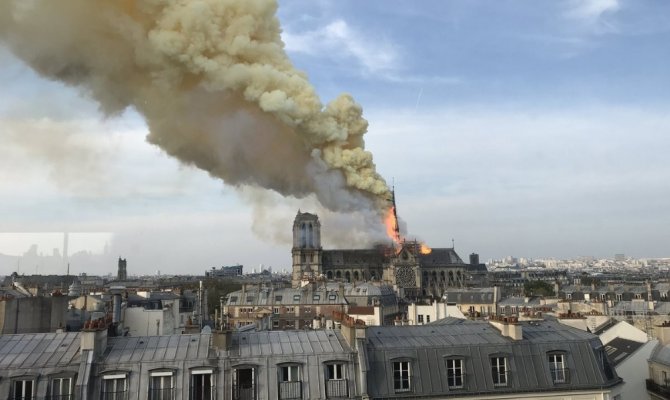 Notre Dame Katedrali’nde yangın çıktı