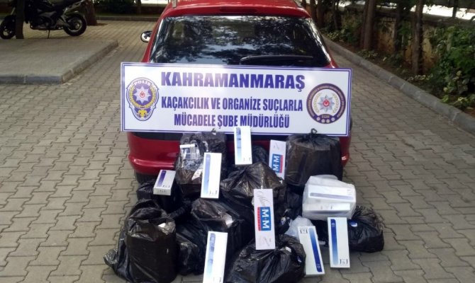 Kahramanmaraş’ta bin 604 paket kaçak sigara ele geçirildi