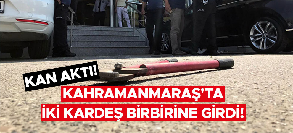 Kahramanmaraş'ta iki kardeş birbirine girdi! Kan aktı