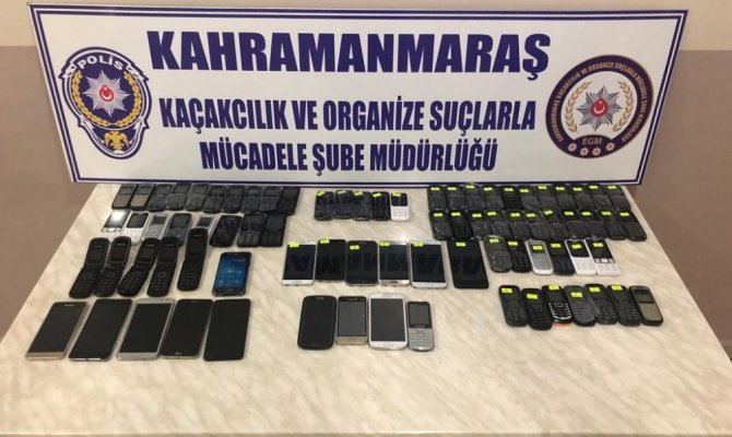 Kahramanmaraş’ta kaçak cep telefonu operasyonu