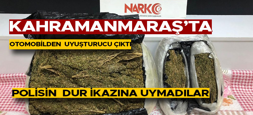 Polisten kaçan şüphelilerin otomobilinden 12,5 kilo uyuşturucu çıktı