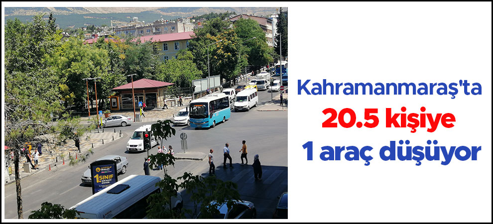 Kahramanmaraş'ta 20.5 kişiye 1 araç düşüyor