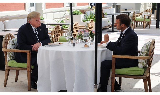 Macron ve Trump bir araya geldi